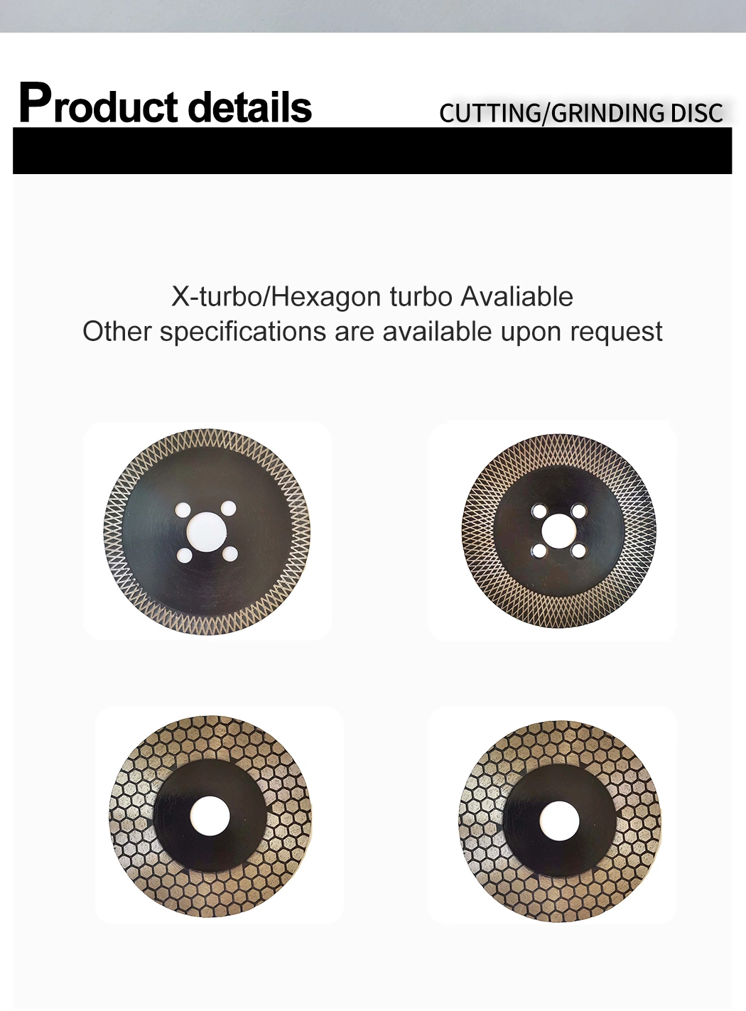 China Factory Hexagon Turbo 115mm 125mm 2 in 1 Dual-Purpose Cutting-Angle Grinding Mitering Disc for Cutting Ceramic/Porcelain /Dekton Tiles Diamond Saw Blade